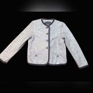 Giesswein Gray and Black Trim Wool Jacket Size Medium